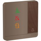 AvatarOn push button for doorbell, 10A, 250V, LED, Wood - E8331BPDMW_WD