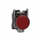 Harmony XB4, Pilot light, metal, red, Ø22, plain lens with integral LED, 230...240 VAC - XB4BVM4