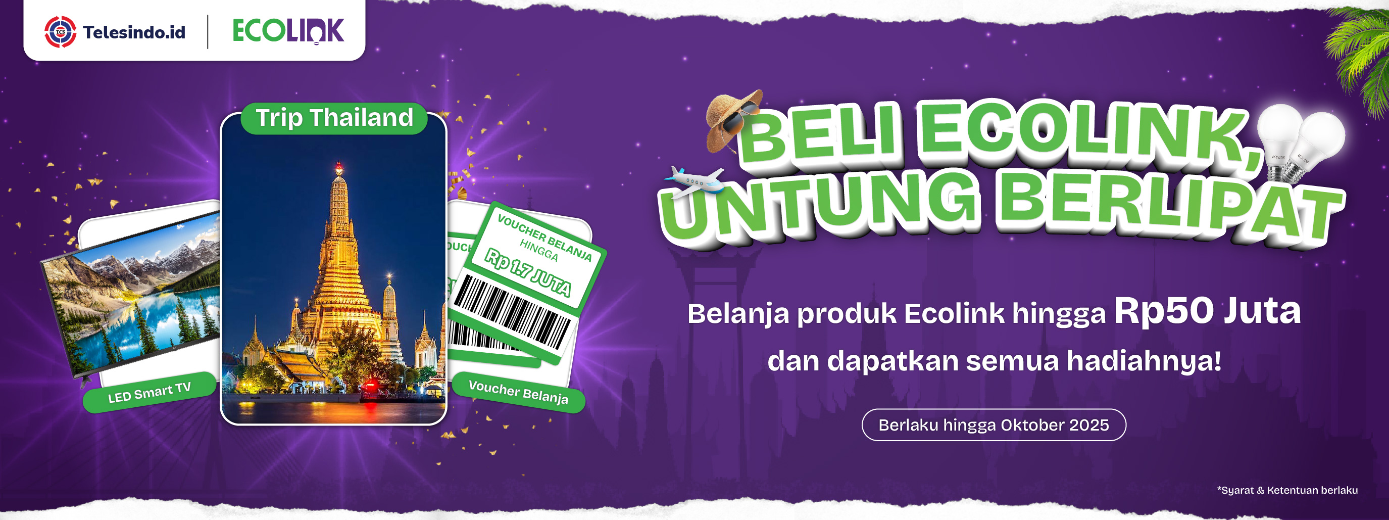 Hadiah Untung Berlipat Belanja Ecolink Rp50 Juta di Telesindo.id!